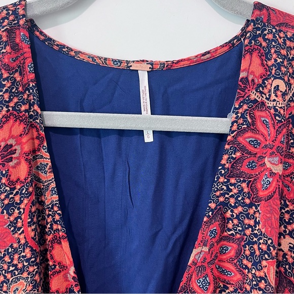 Free People Teagan Dress Peach Combo Size Large - Picture 7 of 14